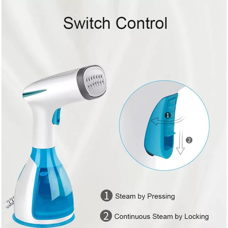 Quick-Heat 1500W Handheld Garment Steamer | Powerful 280ml Portable Fabric Steamer for Home & Travel