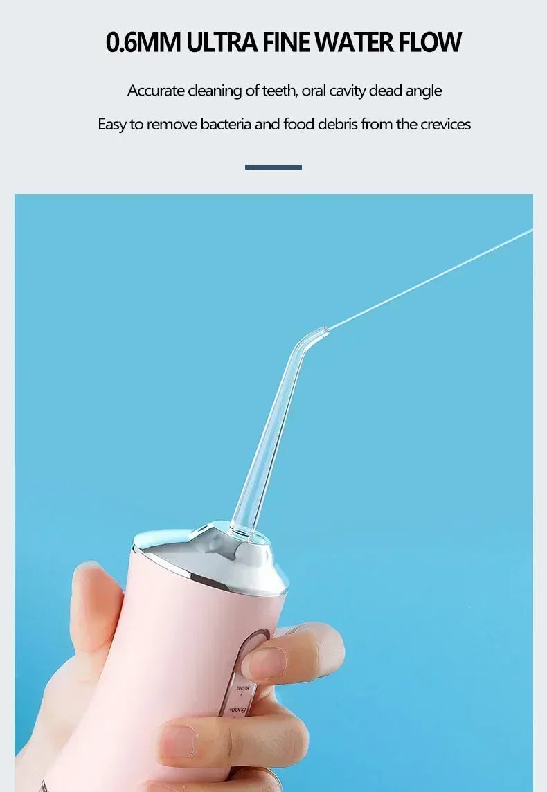 Oral Irrigator Portable Dental Water Flosser USB Rechargeable