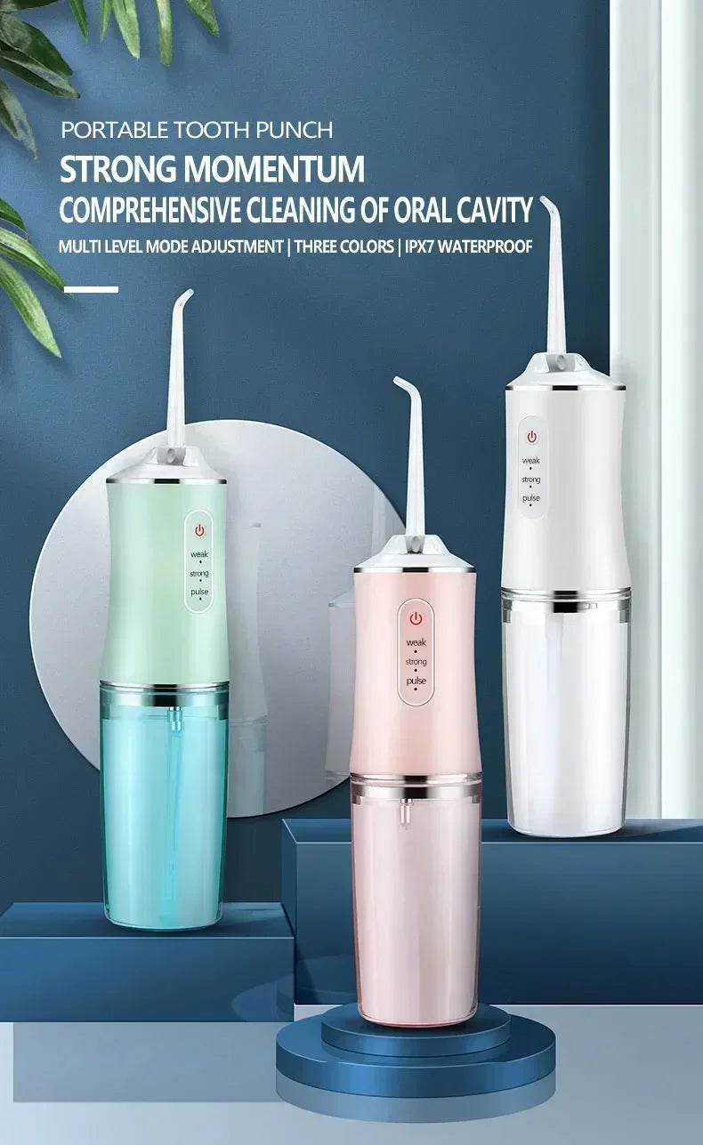 Oral Irrigator Portable Dental Water Flosser USB Rechargeable