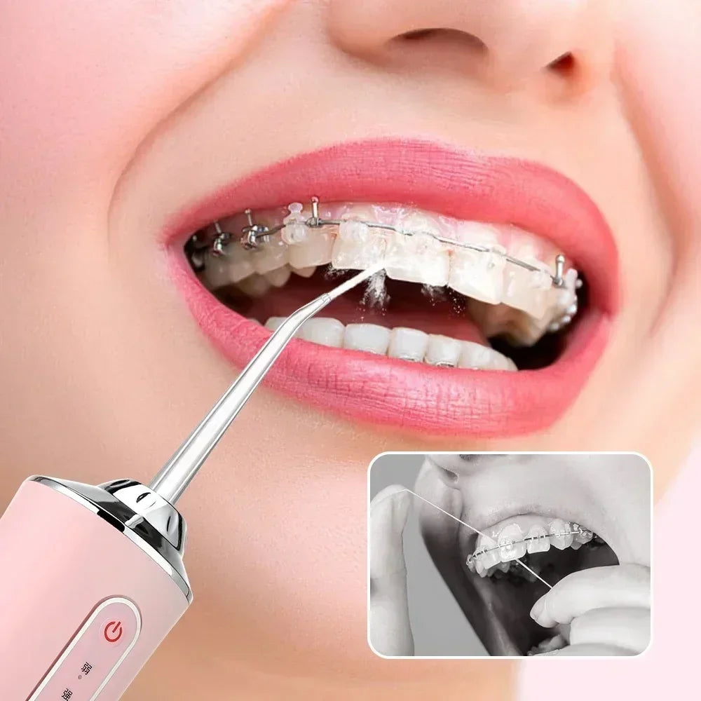 Oral Irrigator Portable Dental Water Flosser USB Rechargeable