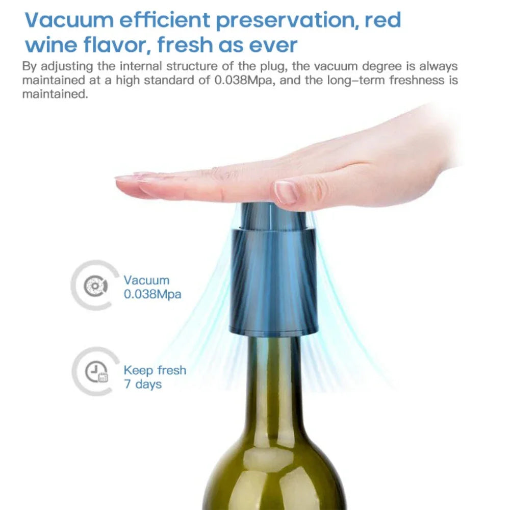 Vacuum Wine Bottle Stopper | Airtight Sealing & Freshness Preservation for Red Wine & Champagne