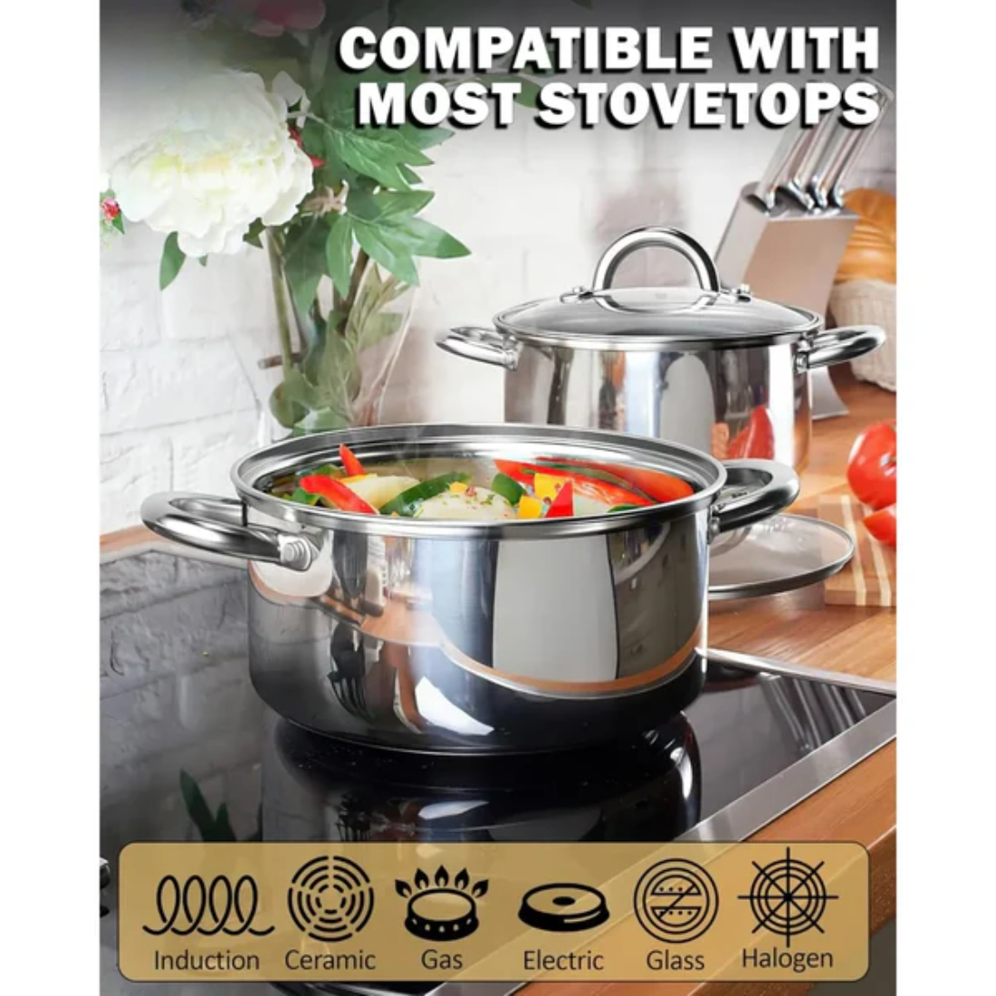 12 Pcs Kitchen Cookware Sets