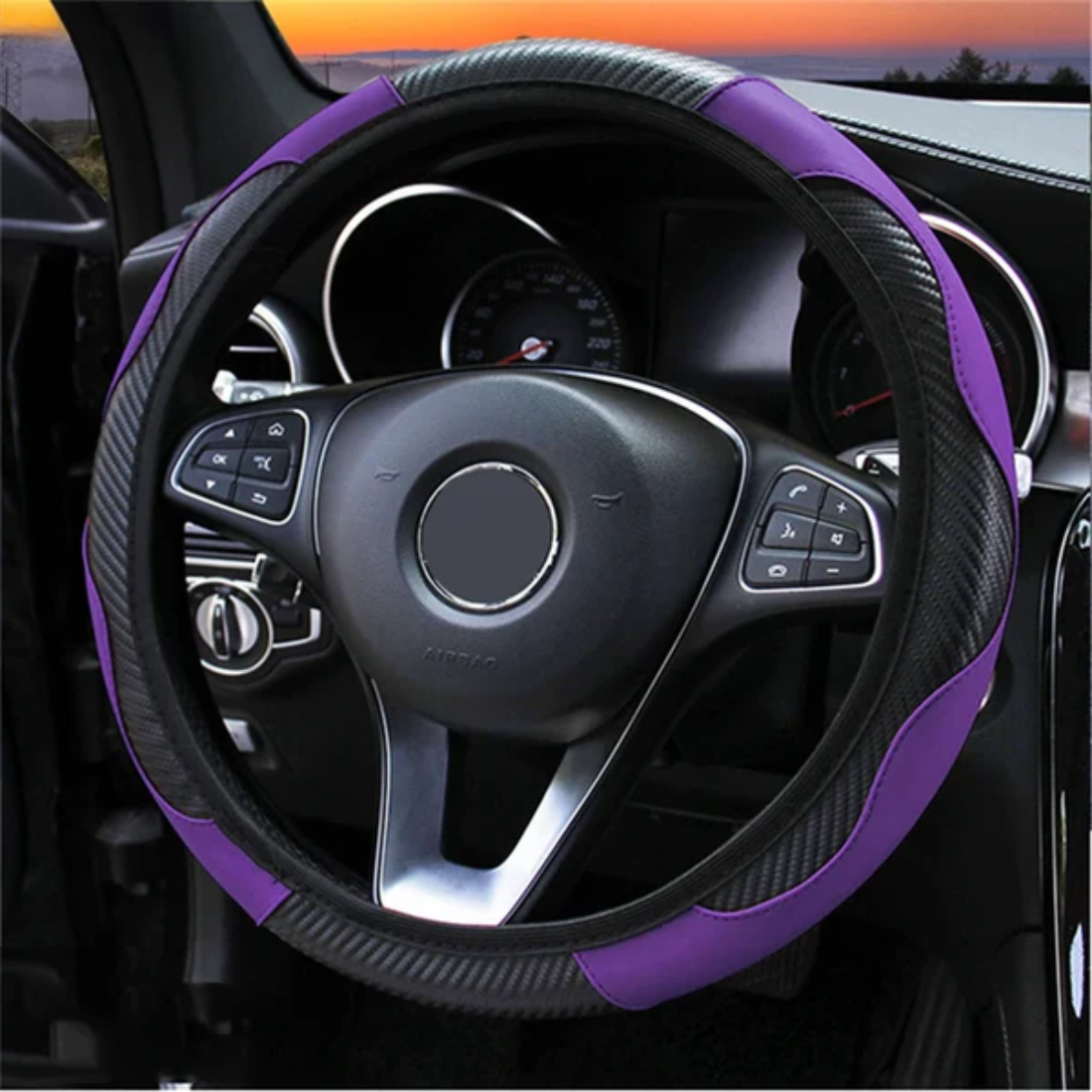 Breathable Leather Steering Wheel Cover