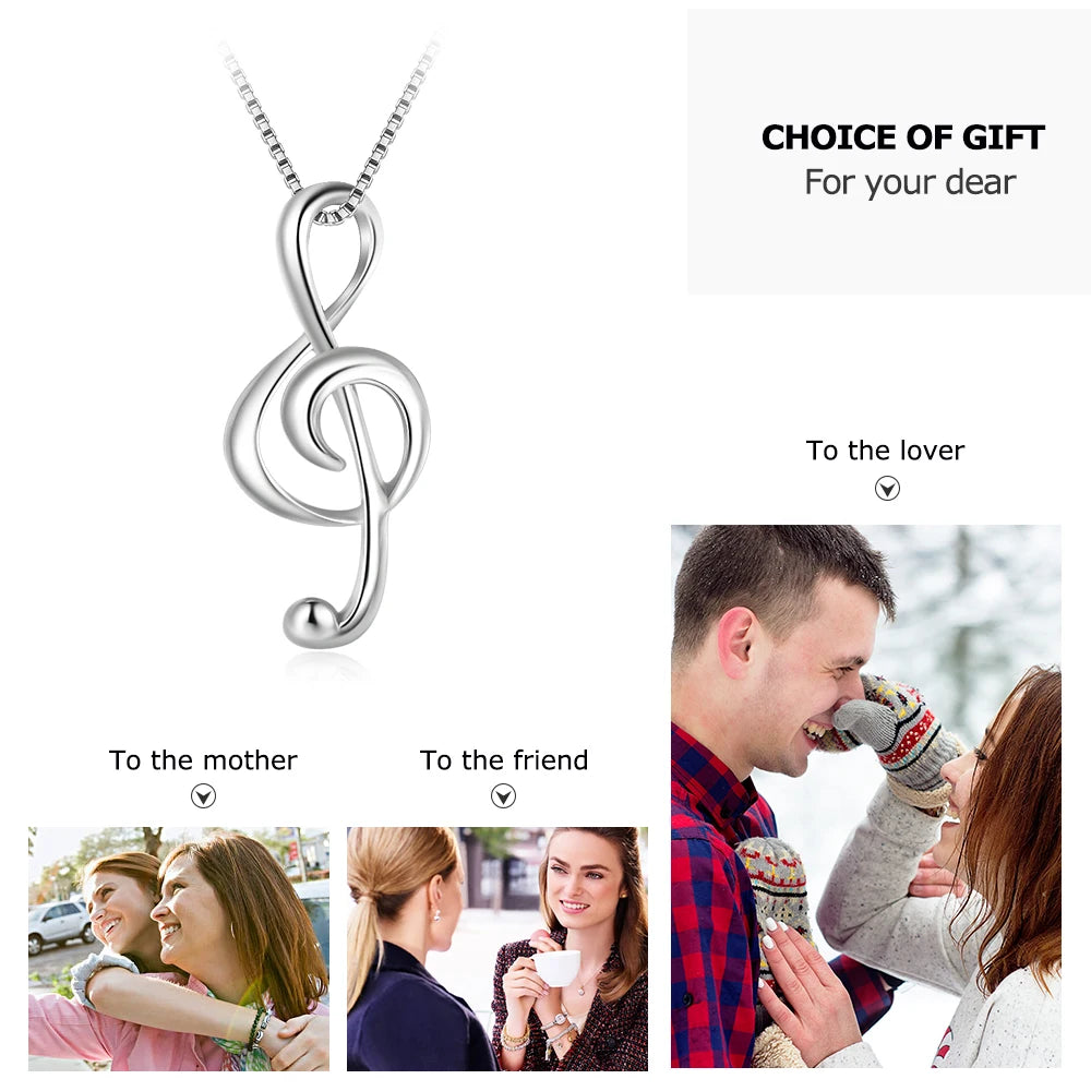 Elegant Musical Note Necklace