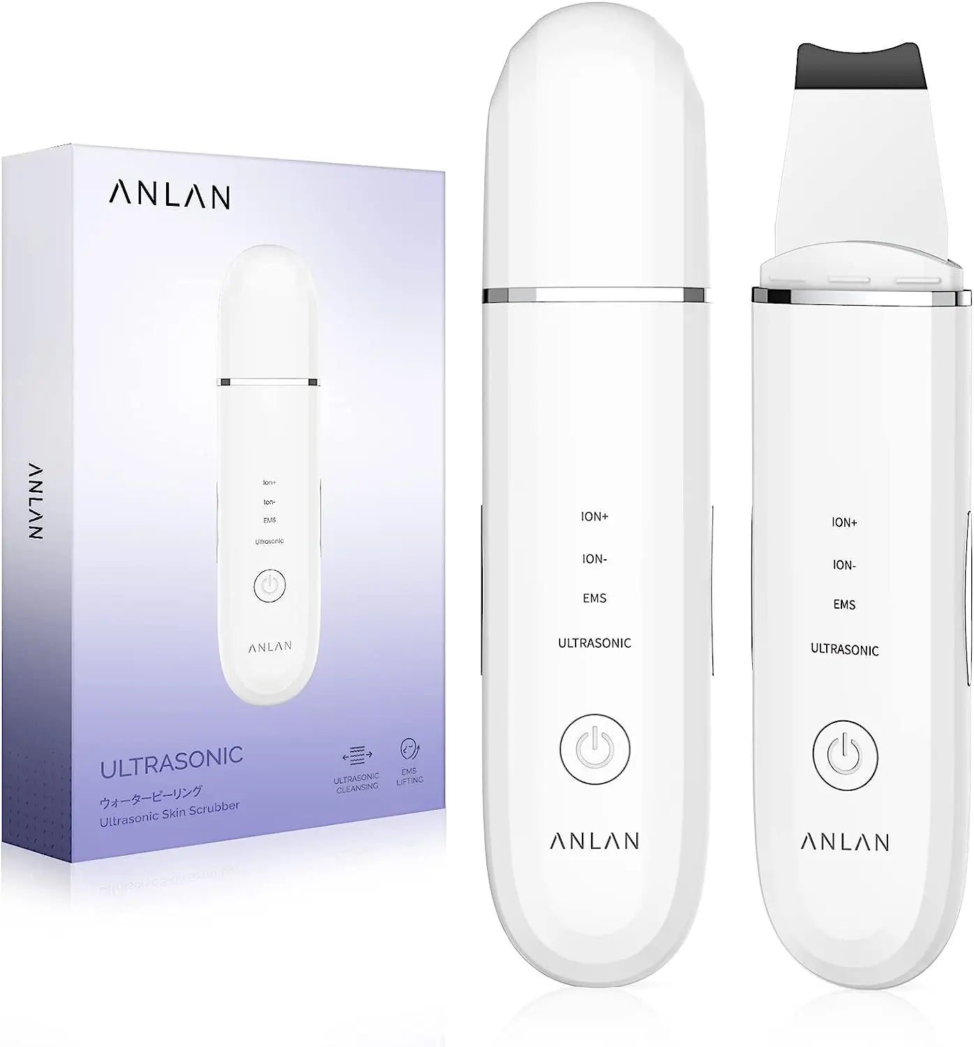 ANLAN Ultrasonic Skin Scrubber Deep Cleaning Limpieza Facial Pore Spatula EMS Facial Lifting Ultrasonic Peeling Skin Care Tool