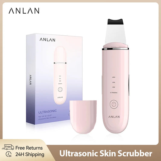 ANLAN Ultrasonic Skin Scrubber Deep Cleaning Limpieza Facial Pore Spatula EMS Facial Lifting Ultrasonic Peeling Skin Care Tool