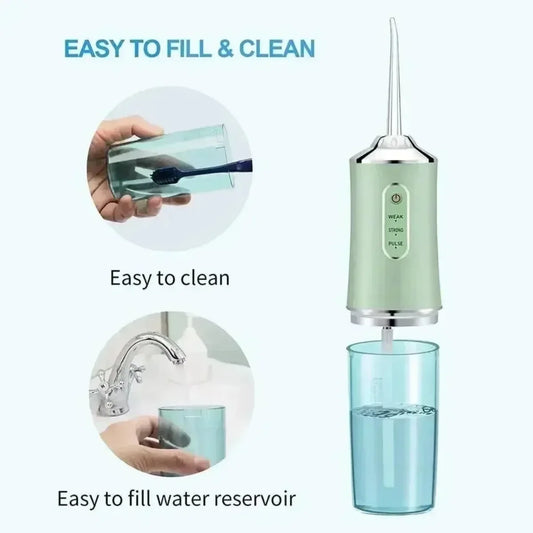 Oral Irrigator Portable Dental Water Flosser USB Rechargeable