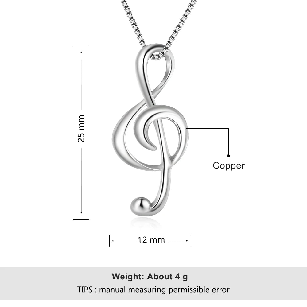 Elegant Musical Note Necklace