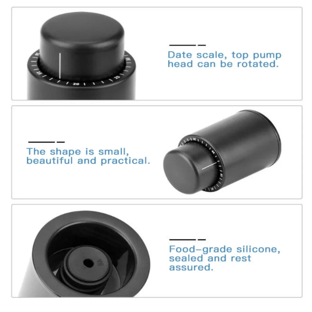 Vacuum Wine Bottle Stopper | Airtight Sealing & Freshness Preservation for Red Wine & Champagne