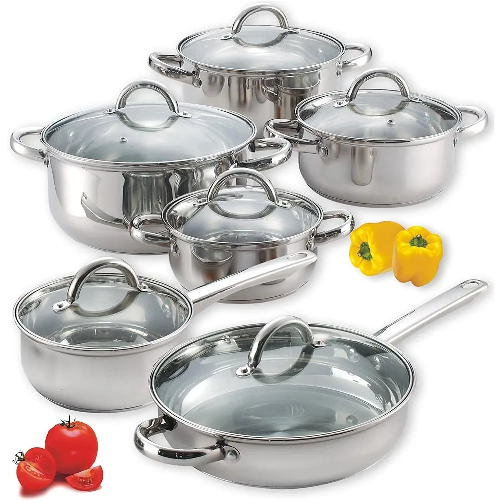 12 Pcs Kitchen Cookware Sets