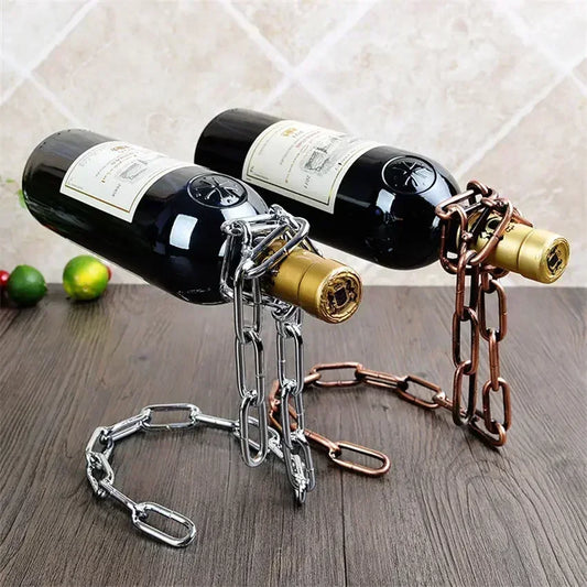 Creative Magic Metal Hanging Chain Wine Rack